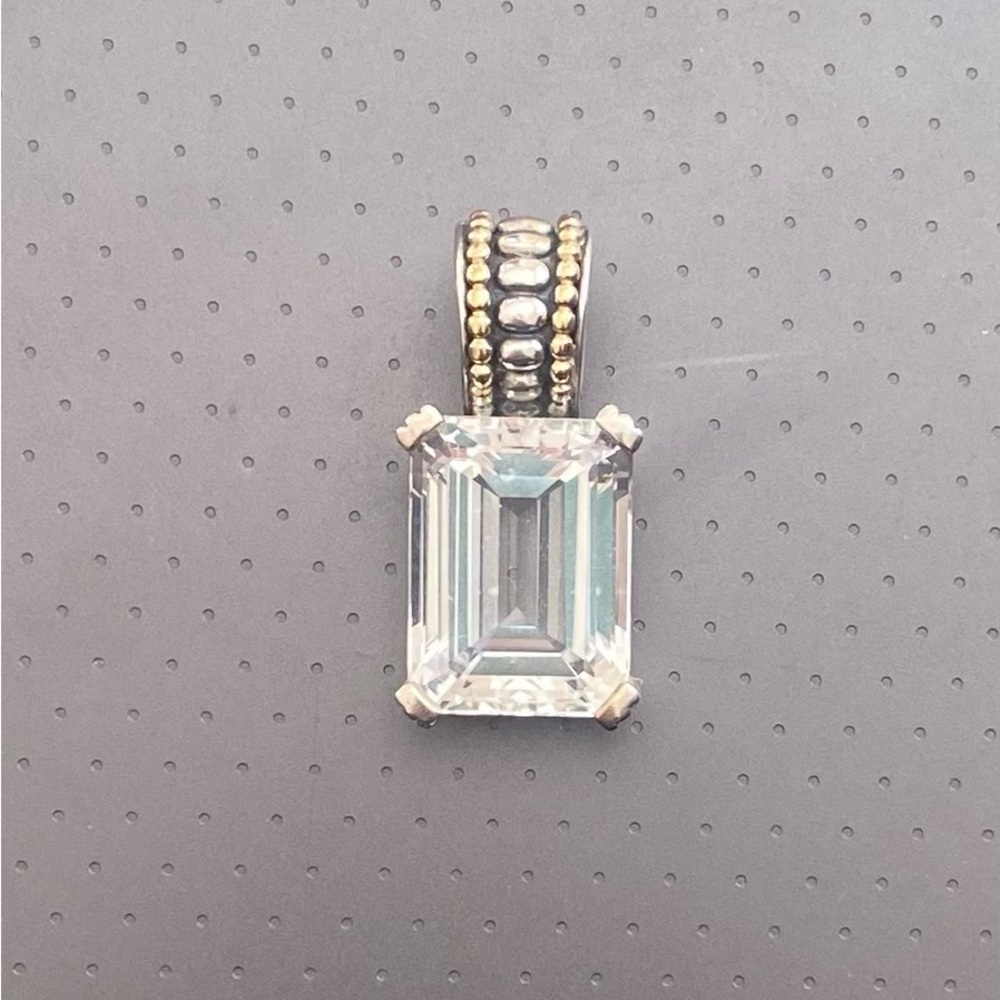 Lagos Caviar White Topaz Necklace Charm Enhancer